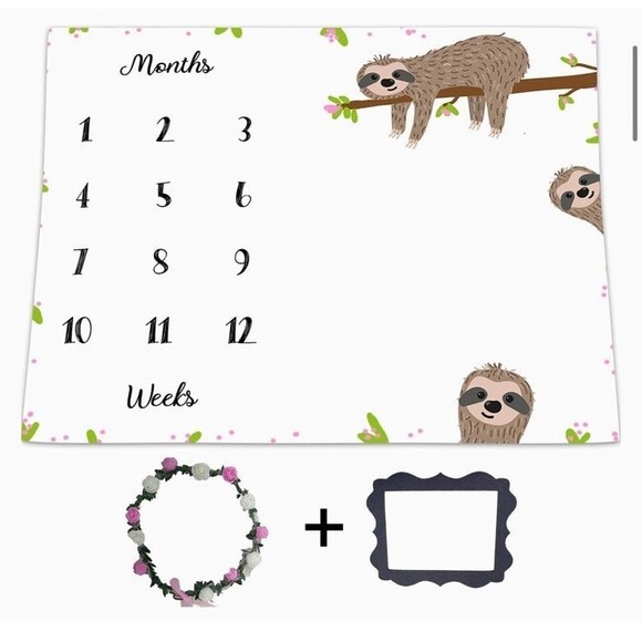 Milestone Blanket Millie Moon Diaper 2022 Ultrasound Ornament Bundle Baby B3 - Picture 8 of 9